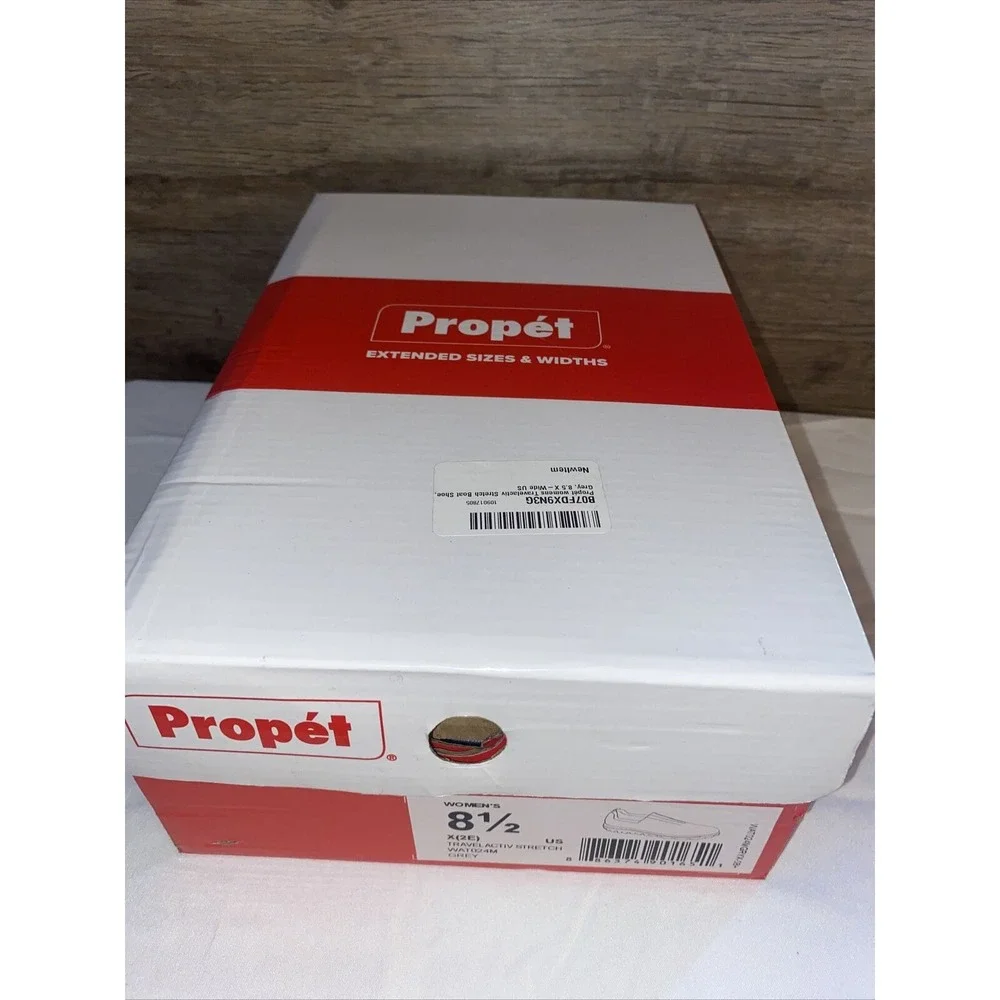NIB Propet Travelactiv Stretch Womens Slip‎ On Sneakers, sz 8.5 Xtra Wide